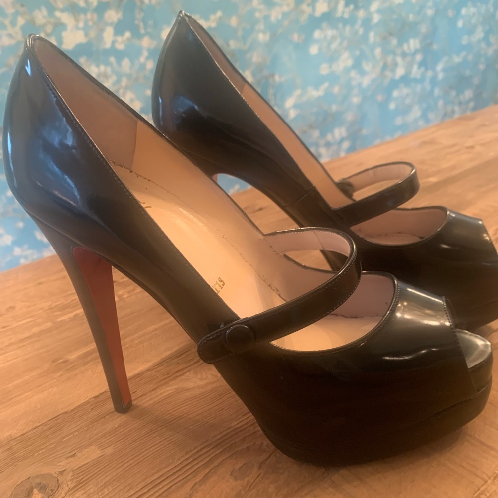 Christian Louboutin Patent Peep Toe Pump
